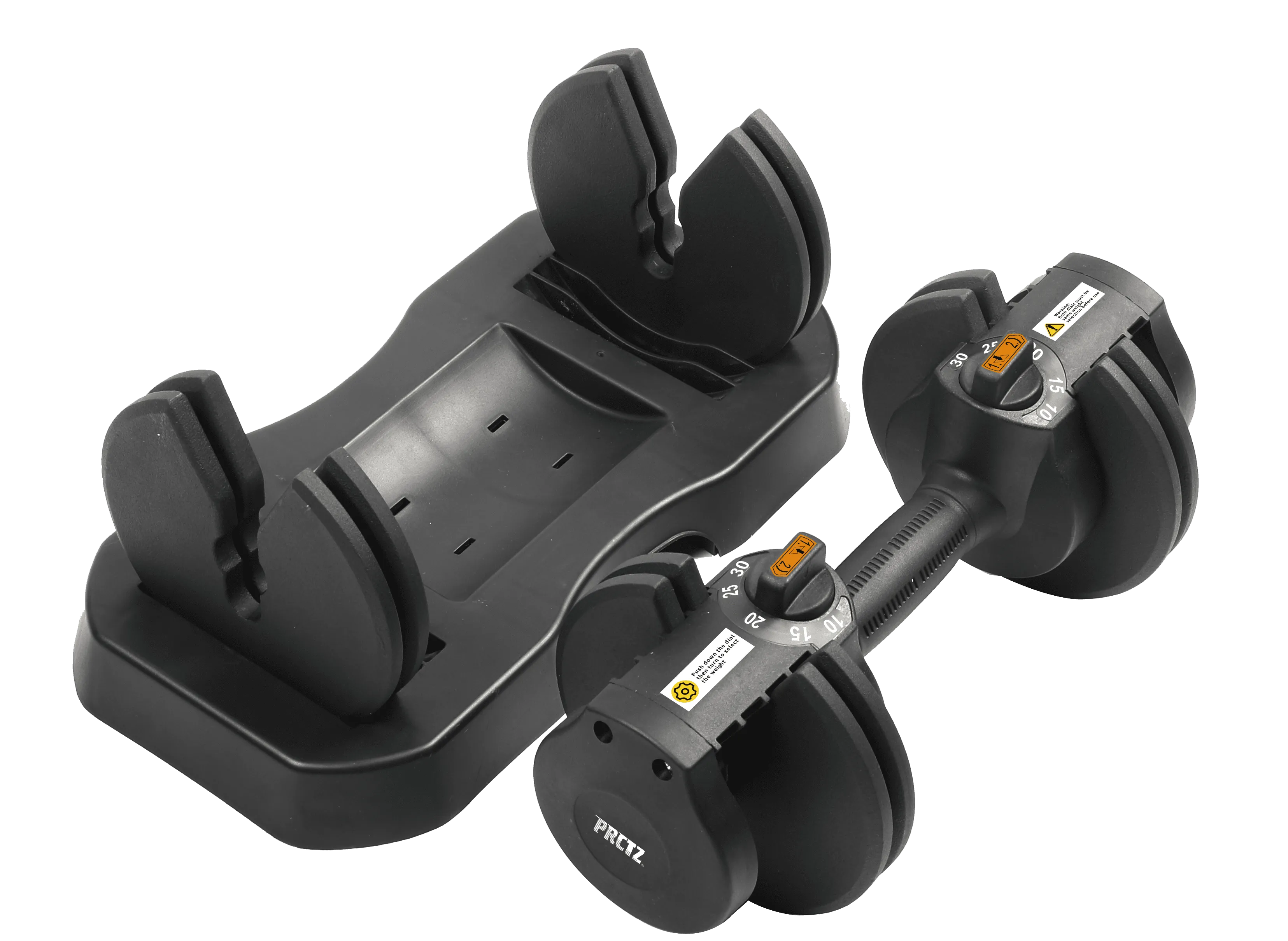 , 10-30Lb Quick Select Adjustable Dumbbell Pair with Dumbbell Stand Combo