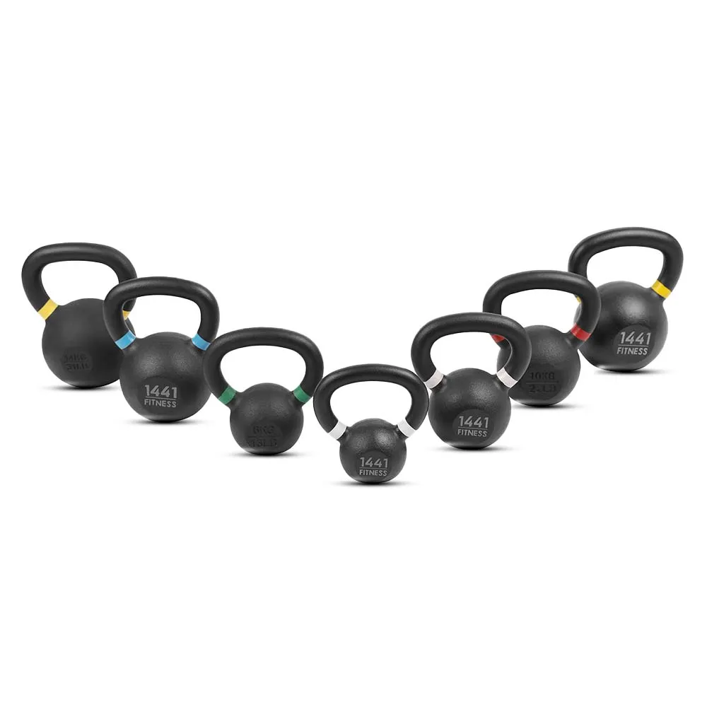 1441 Fitness Powder Coated Kettlebell - 4 Kg to 16 Kg - 7 Pcs Set
