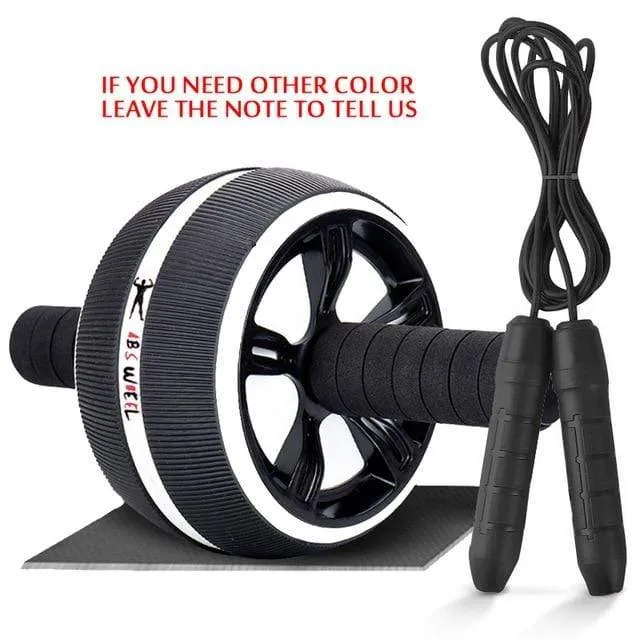 2 in 1 ab roller & jump rope, abdominal wheel with mat for your arm, waist & leg exercise | TheKedStore