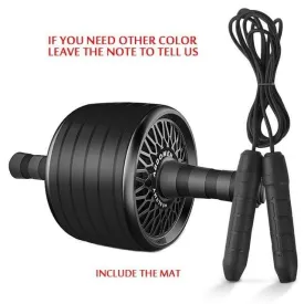 2 in 1 ab roller & jump rope, abdominal wheel with mat for your arm, waist & leg exercise | TheKedStore