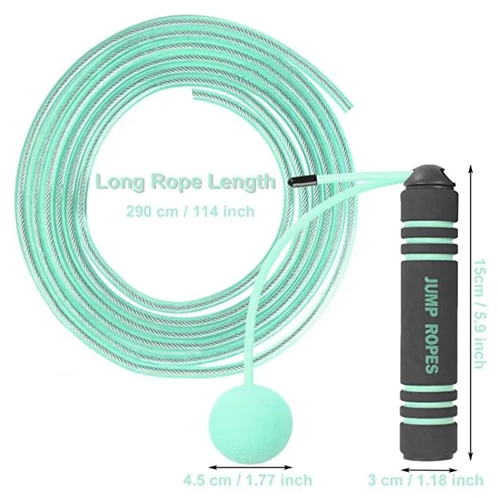 2 In 1 Ropeless and Corded Speed Skipping Jump Rope Indoor Outdoor