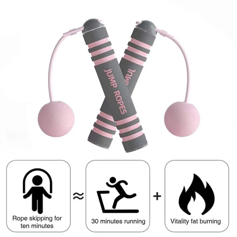 2 In 1 Ropeless and Corded Speed Skipping Jump Rope Indoor Outdoor