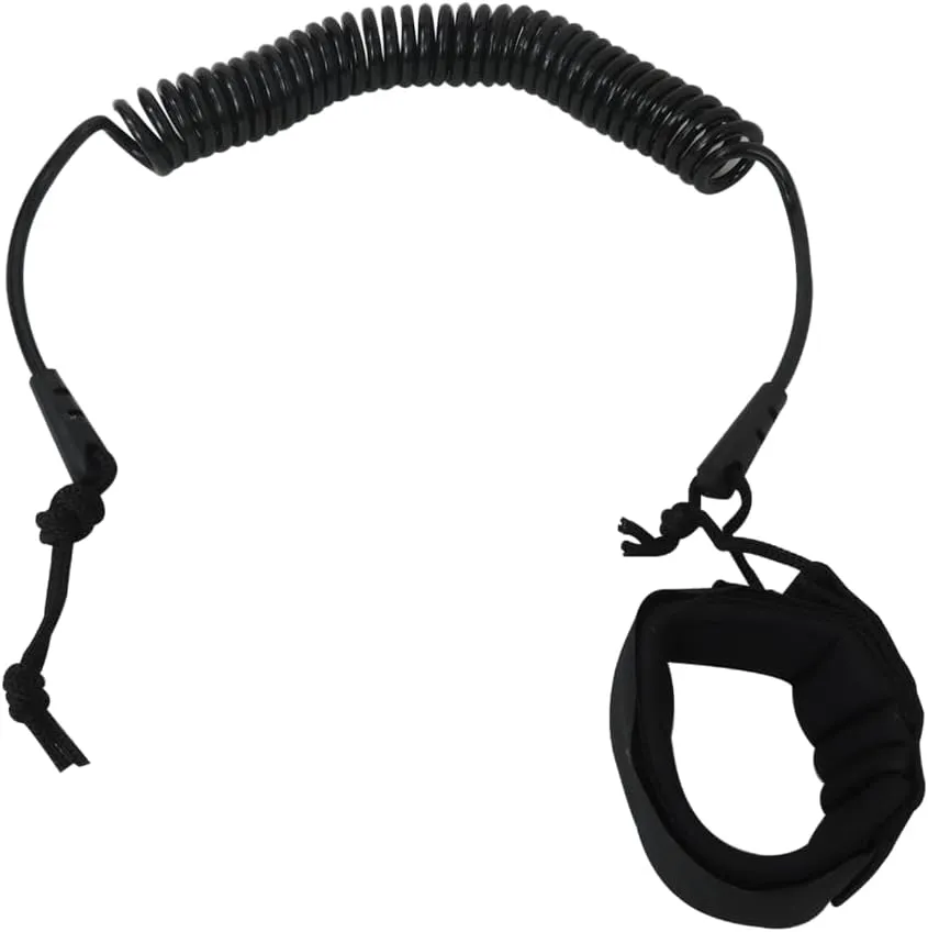 2024 NEW Coiled SUP Leash 10 FT Surfboard Leash Sup Leg Rope Strap Stand Up Paddleboard Leash Suitable for Stand Up Paddling, Surfing and Kayaking - Black