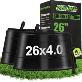 20/26 x 4.0 Fat Tire Tube for 20 26 x 3.5/4.0 E-Bike Bicycle Fat Tire Tubes Schrader Valve - 20, 26 Inch Butyl Rubber Bike Inner Tube