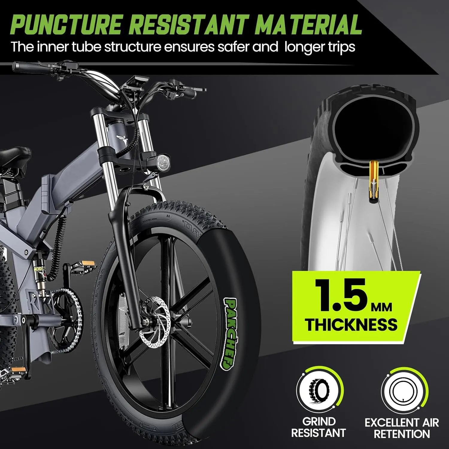 20/26 x 4.0 Fat Tire Tube for 20 26 x 3.5/4.0 E-Bike Bicycle Fat Tire Tubes Schrader Valve - 20, 26 Inch Butyl Rubber Bike Inner Tube