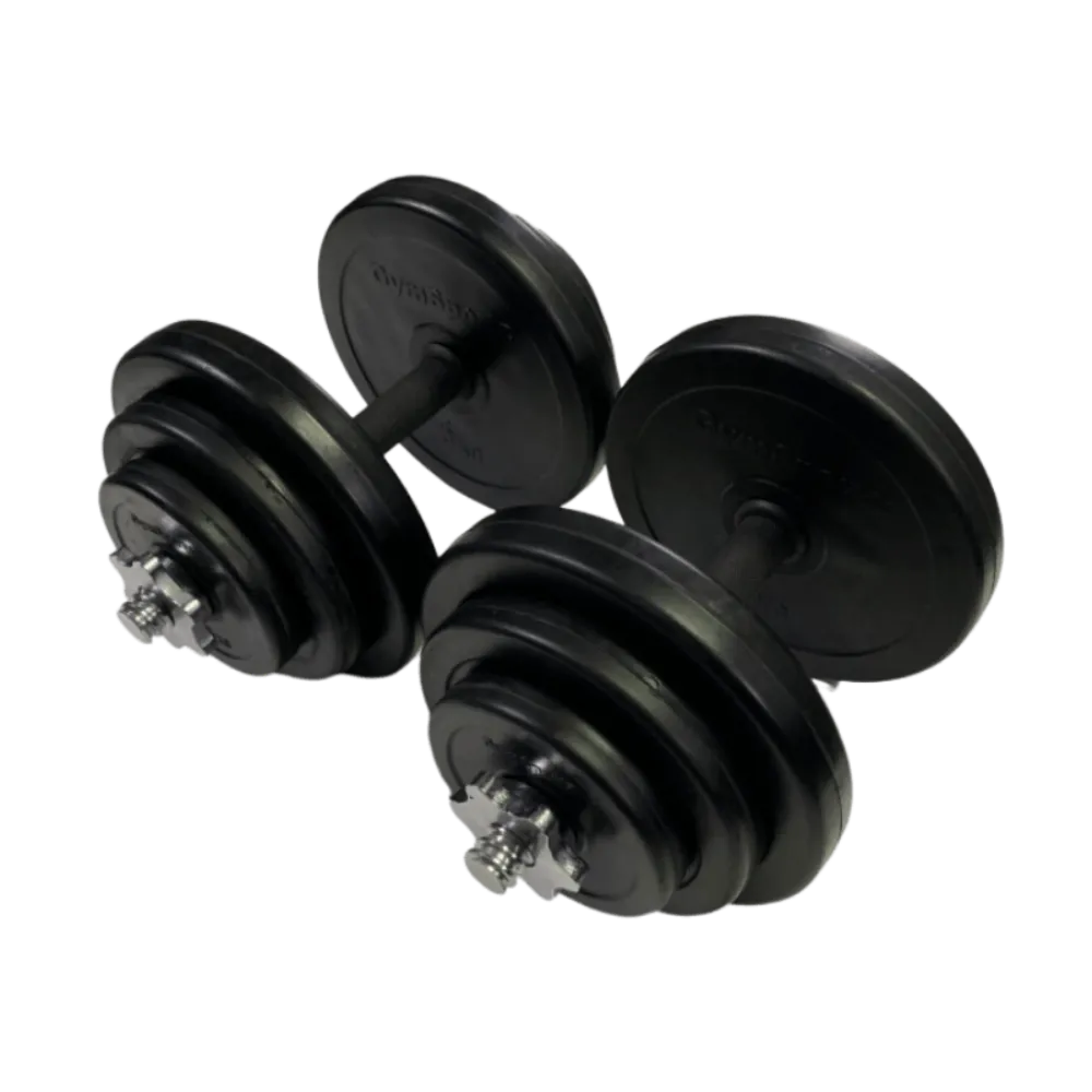 38kg Premium Rubber Dumbbell Set