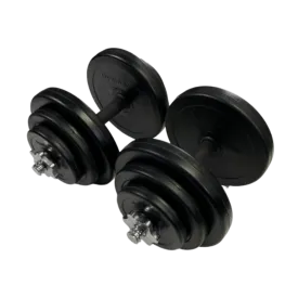 38kg Premium Rubber Dumbbell Set
