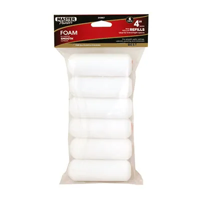 4 in. Mini Paint Roller Covers - High-Density Foam - 6 PACK
