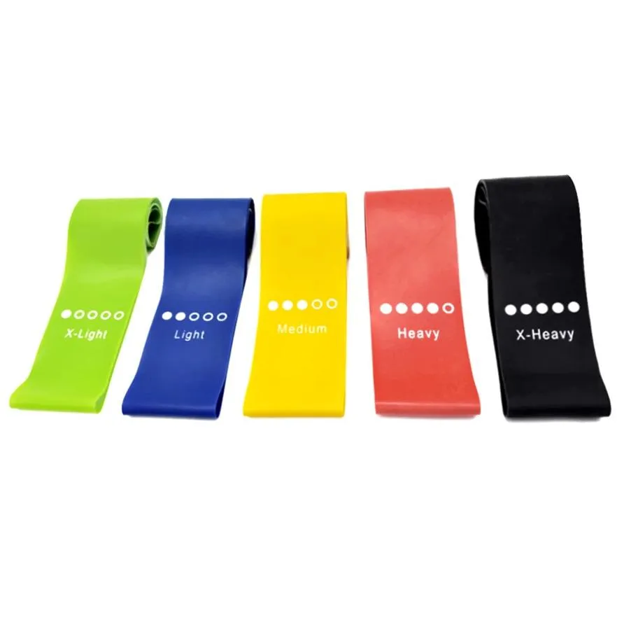 5-Piece Set: Resistance Loop Exercise Bands