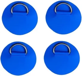 6.5CM D-Ring Patch Fit for Inflatable Boat Dinghy SUP D-Ring PVC Patch Stand-Up Paddleboard Canoe Rafting Rope Ring Patch(4 Blue)