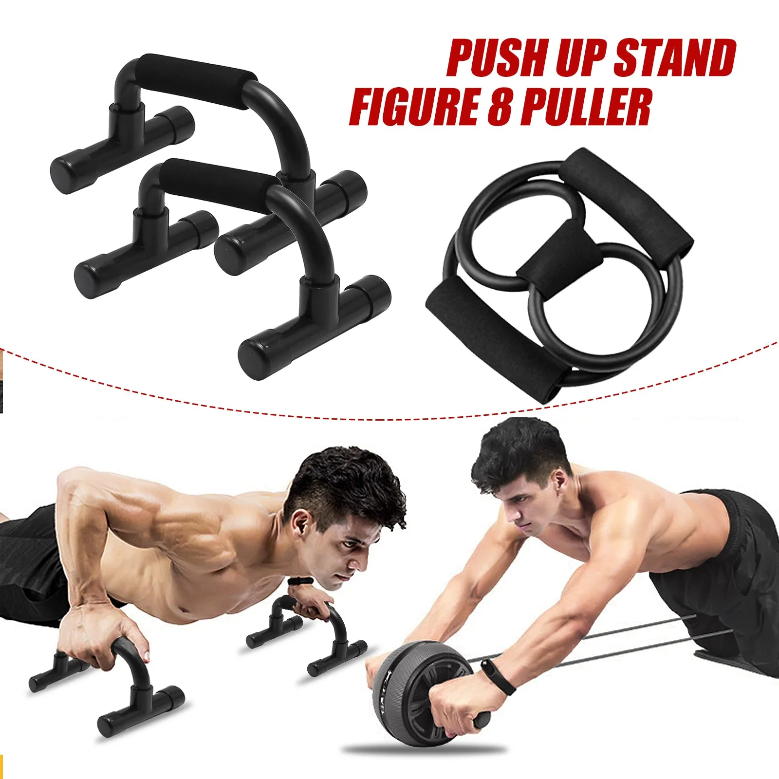 7-in-1 Ab Roller  Wheel Home Gym Exercise Equipment