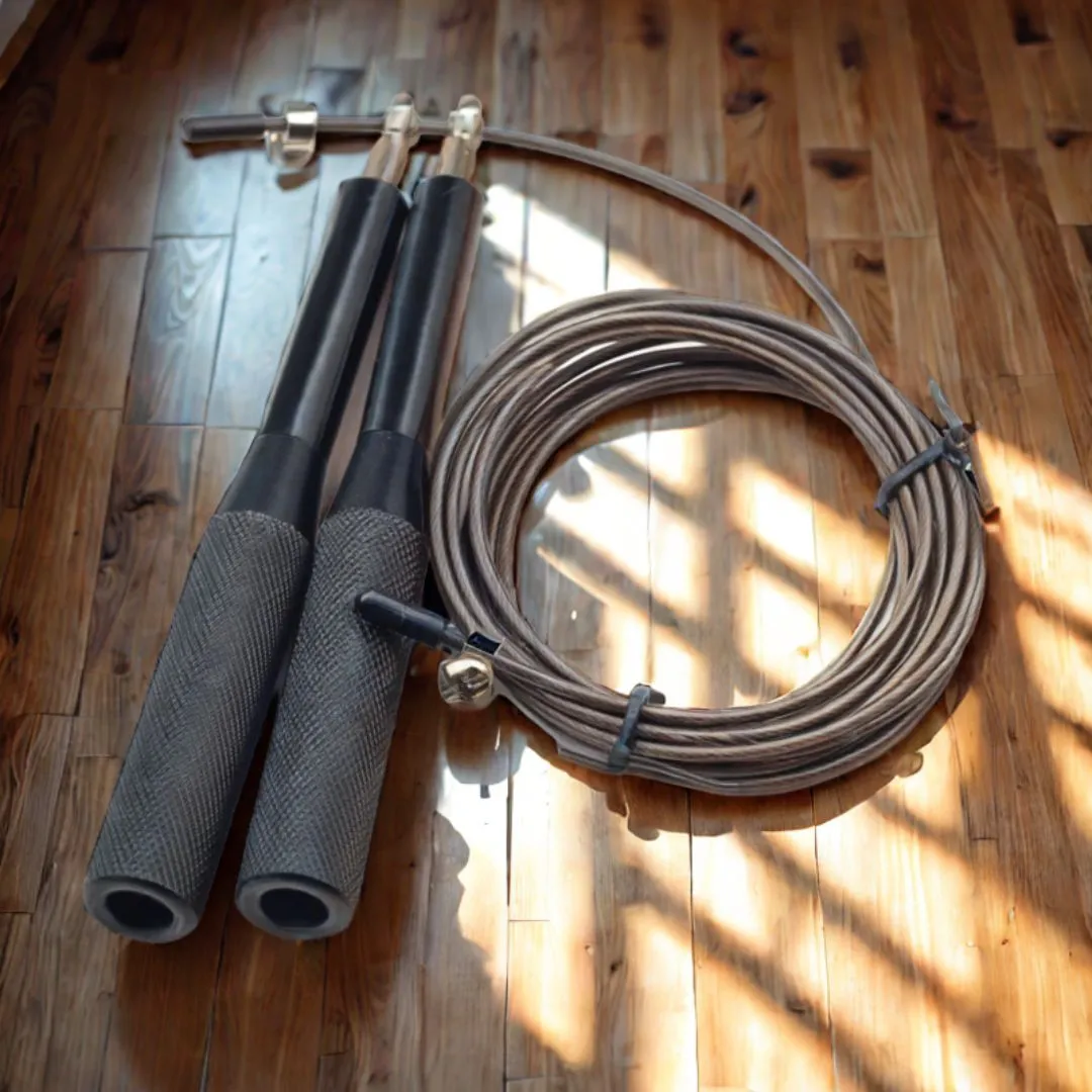 Aluminum Speed Jump Rope - 360° Swivel Ball Bearing Adjustable Steel Coated Rope