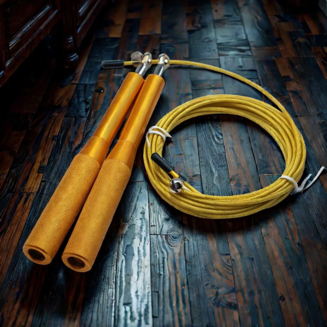 Aluminum Speed Jump Rope - 360° Swivel Ball Bearing Adjustable Steel Coated Rope