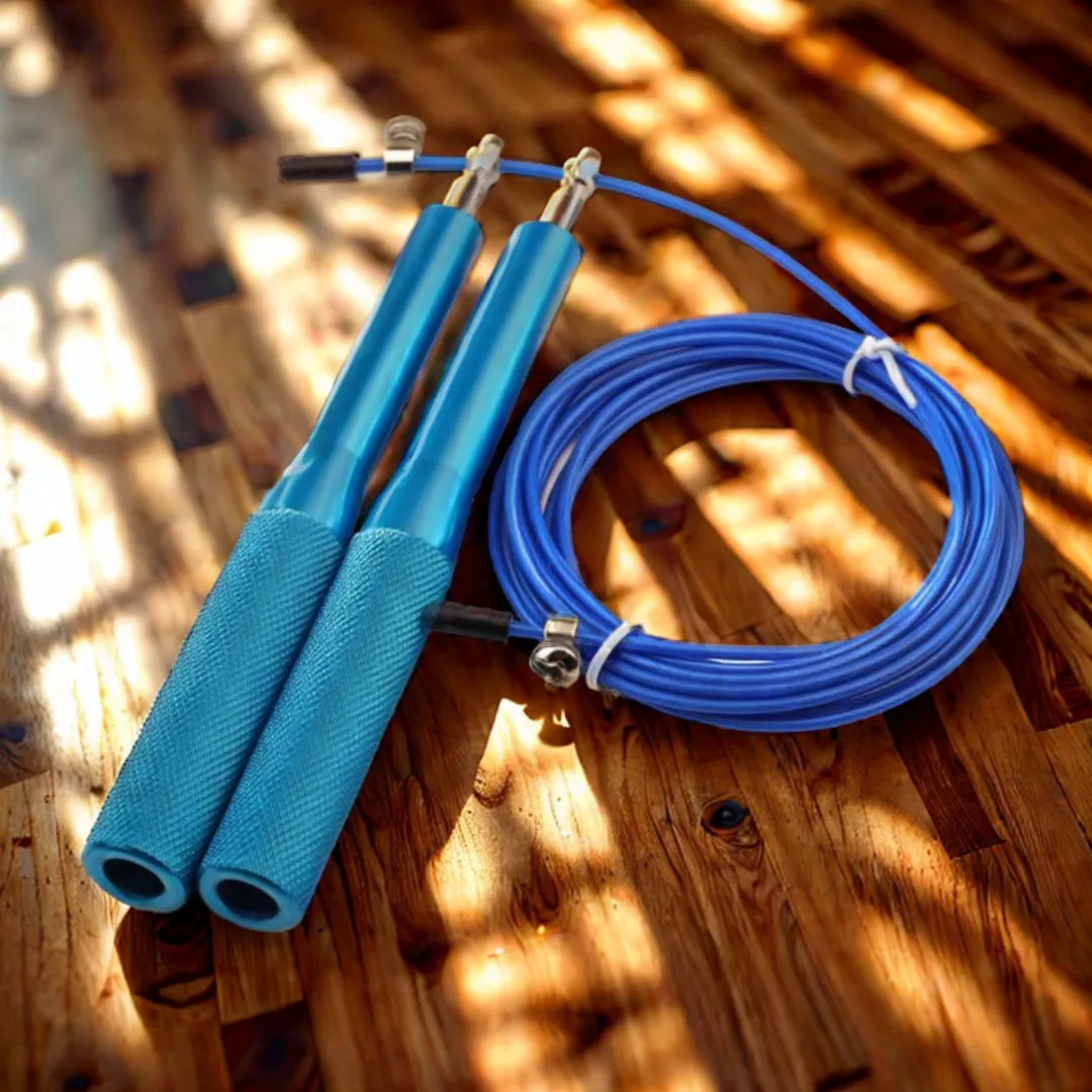 Aluminum Speed Jump Rope - 360° Swivel Ball Bearing Adjustable Steel Coated Rope