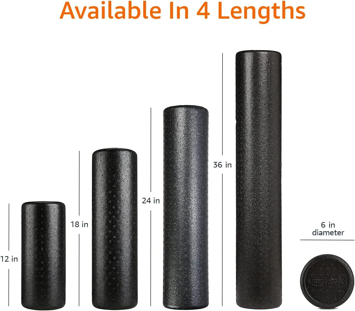Amazon Basics High Density Foam Roller for Exercise and Recovery, 36 Inches, Black