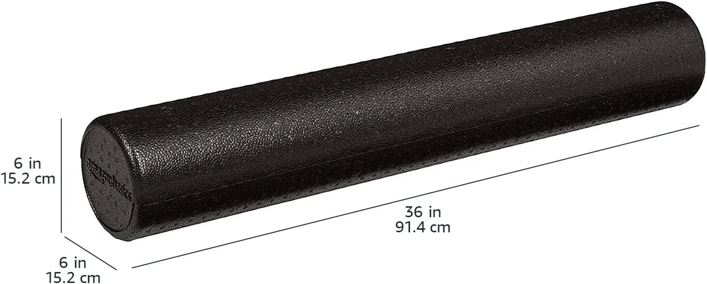 Amazon Basics High Density Foam Roller for Exercise and Recovery, 36 Inches, Black