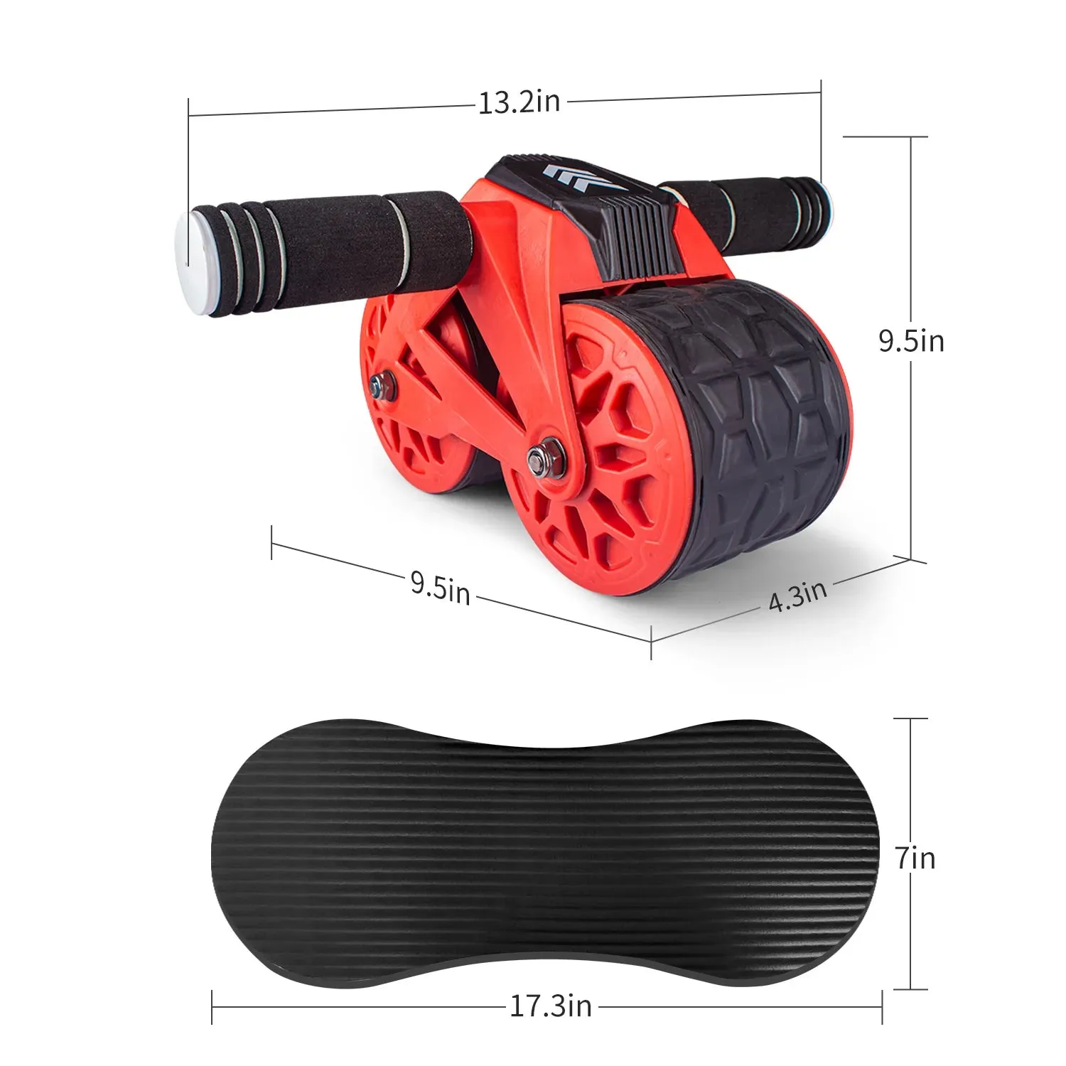 Automatic Rebound Ab Wheel Roller with Intelligent Display & Knee Pad – Ultimate Core Trainer for Effective Ab Workouts