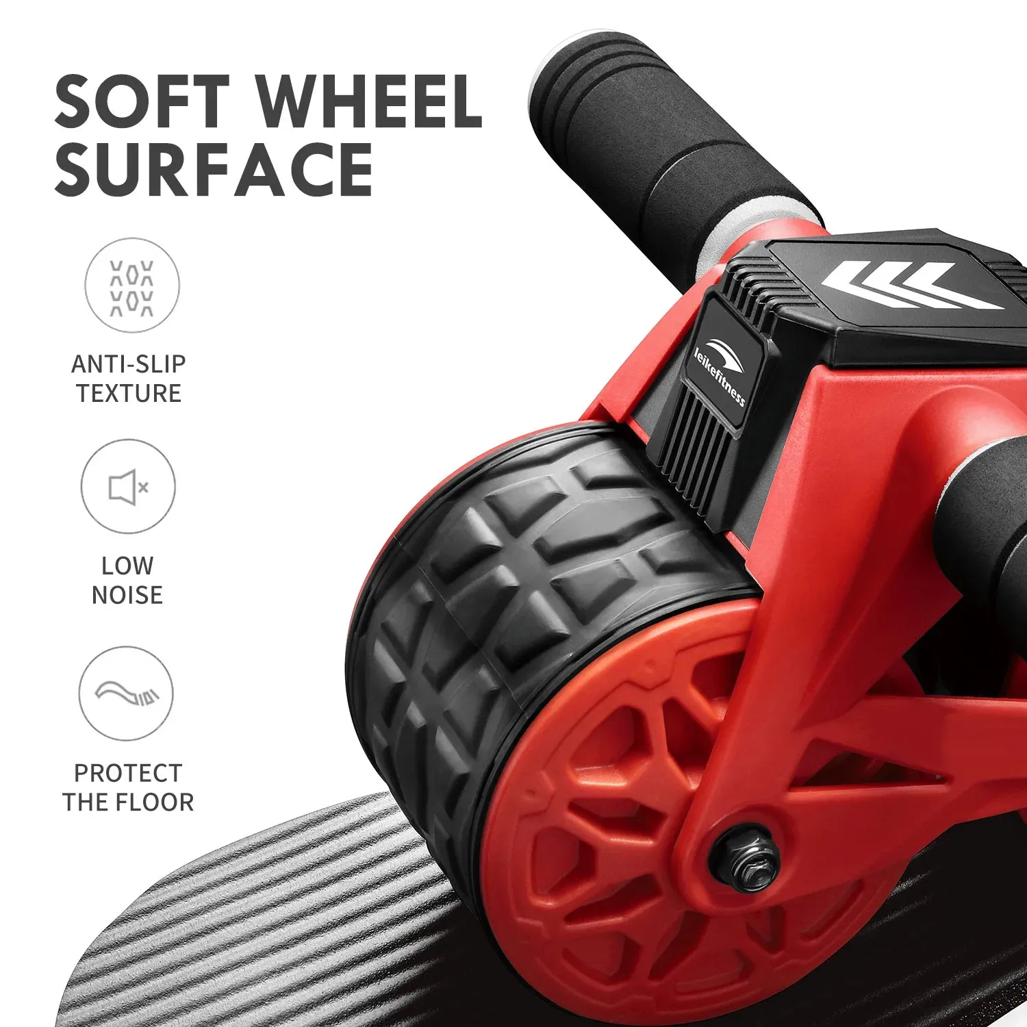 Automatic Rebound Ab Wheel Roller with Intelligent Display & Knee Pad – Ultimate Core Trainer for Effective Ab Workouts