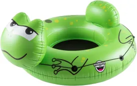 BigMouth Inc. Heavy Duty River Tube, Inflatable Raft for Floating River, Float with Drink Holder, Grab n' Latch Rope, and Comfy Mesh Seat - Frog