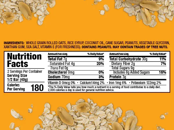 Bobo's Oat Bars - Peanut Butter Bars