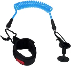 Bodyboard Coiled Wrist Leash Coiled Rope Surfboard Leash Paddleboard Wrist Leash BodyBoard Surf Rope - Blue, 4 ft