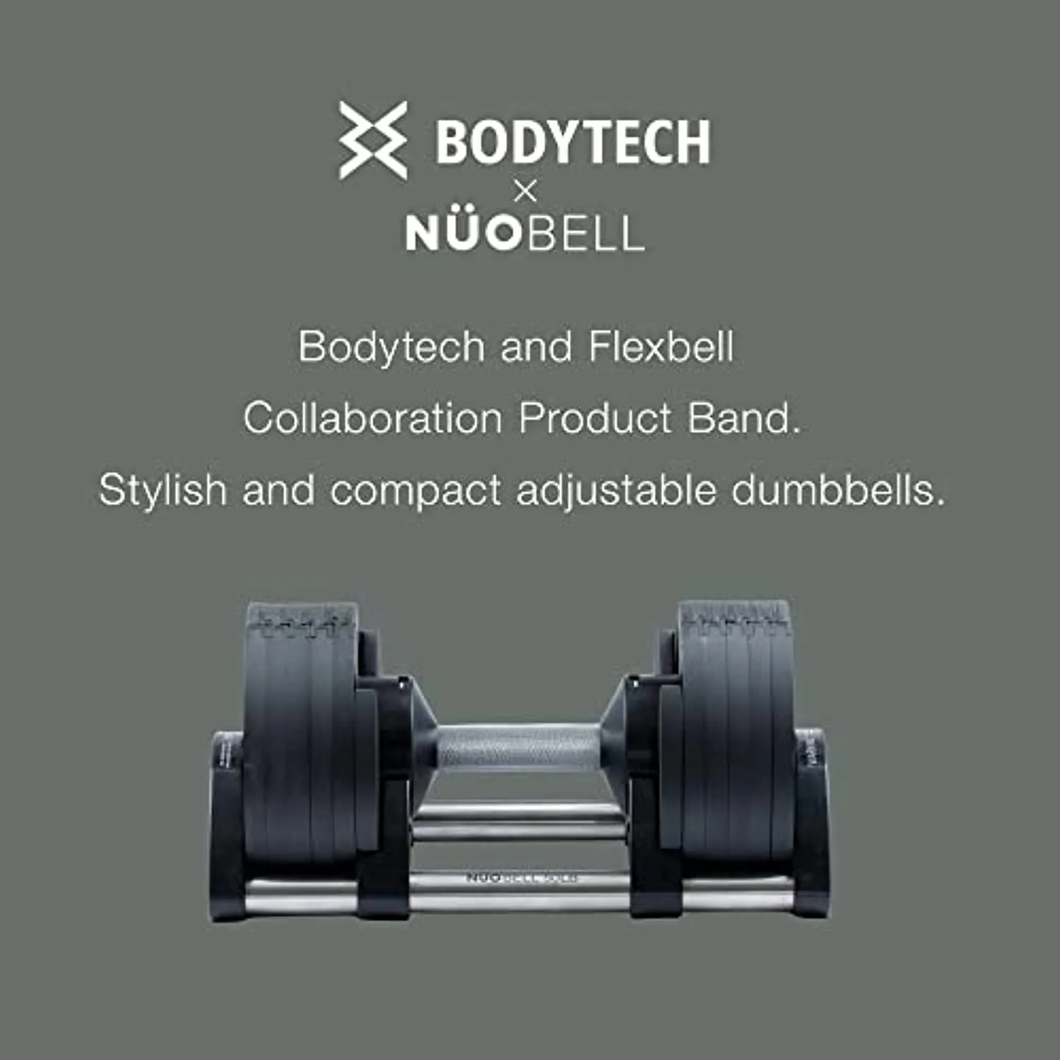 BODYTECH x NUOBELL Collaboration Product, Adjustable Dumbbell, Multiple levels of Weight change with one-hand