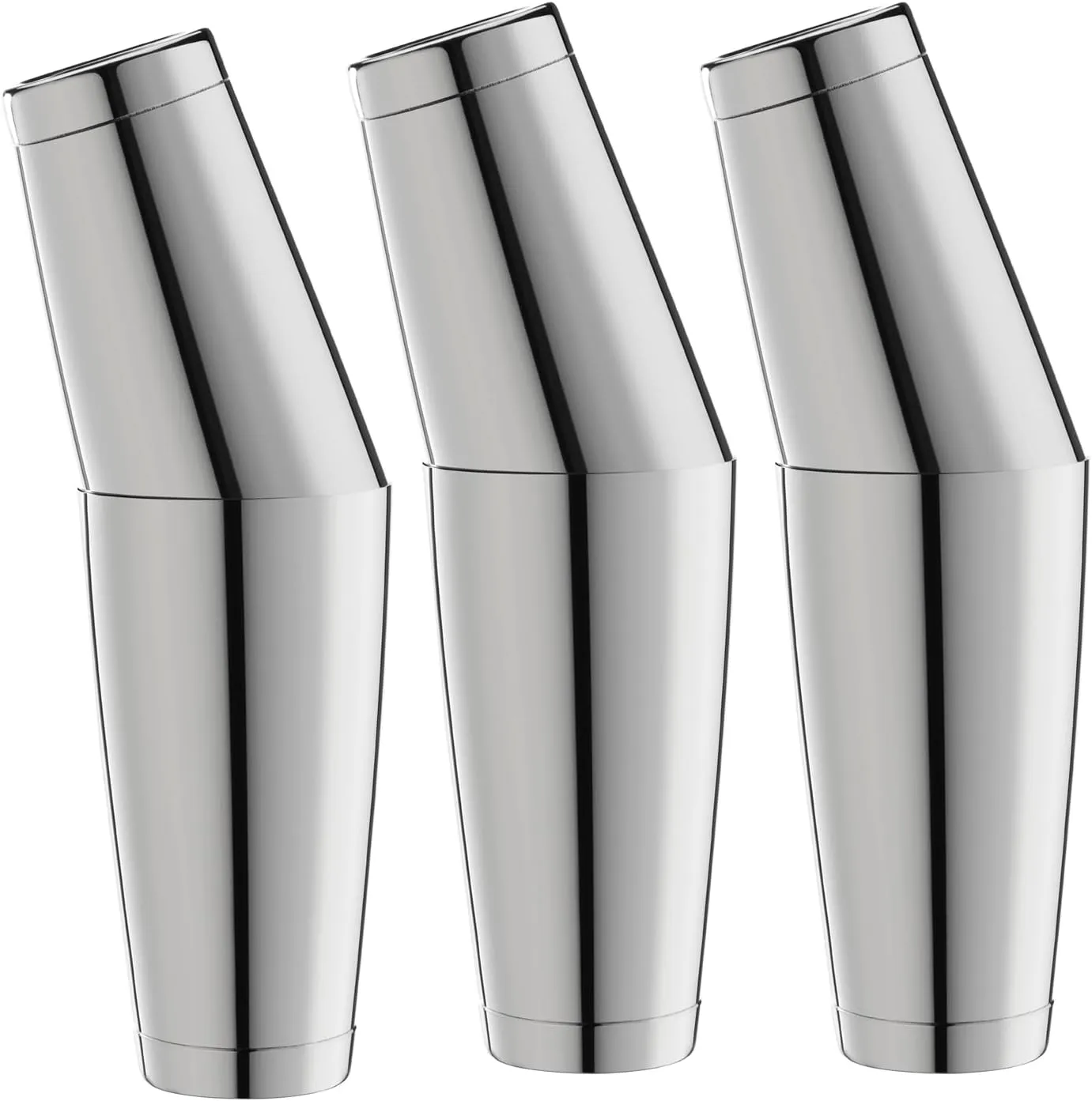 Boston Cocktail Shaker Set, 18 oz & 28 oz Stainless Steel Weighted Shaker Tins, Metal Martini Shaker Drink Mixer for Bartending, professional Bar Tools for Bartender