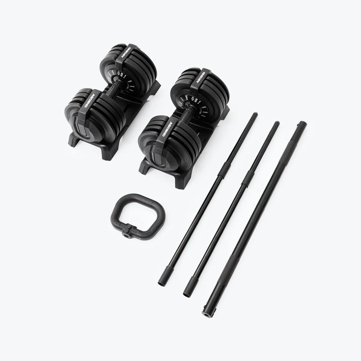 Bundle:  Ascend 3-in-1 Adjustable Dumbbells (7 to 52.5 lb) & Bench