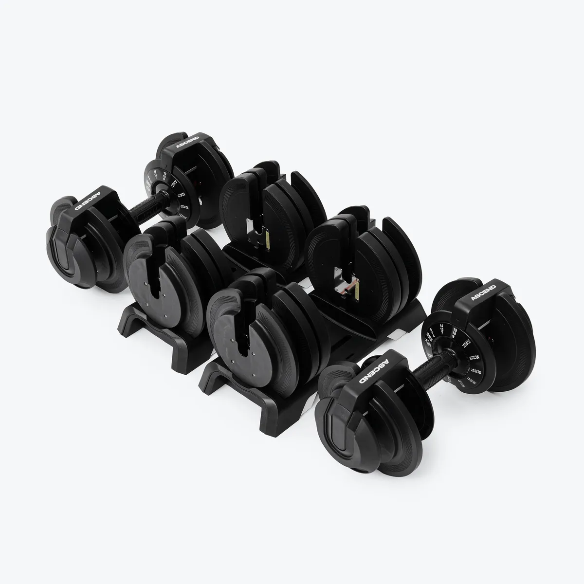 Bundle:  Ascend 3-in-1 Adjustable Dumbbells (7 to 52.5 lb) & Bench