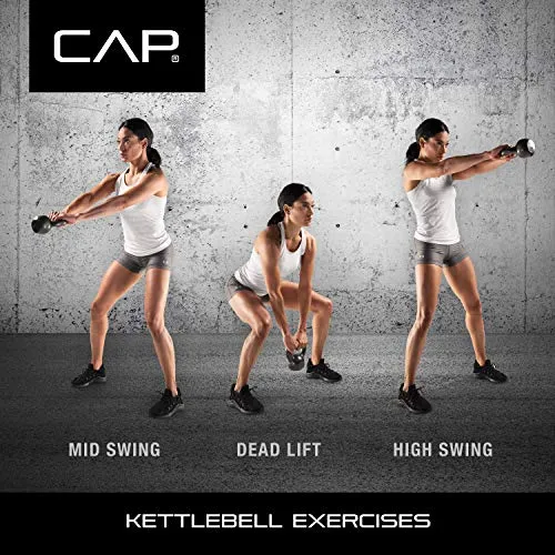 CAP Barbell Black Cast Iron Kettlebell | 60 Pounds