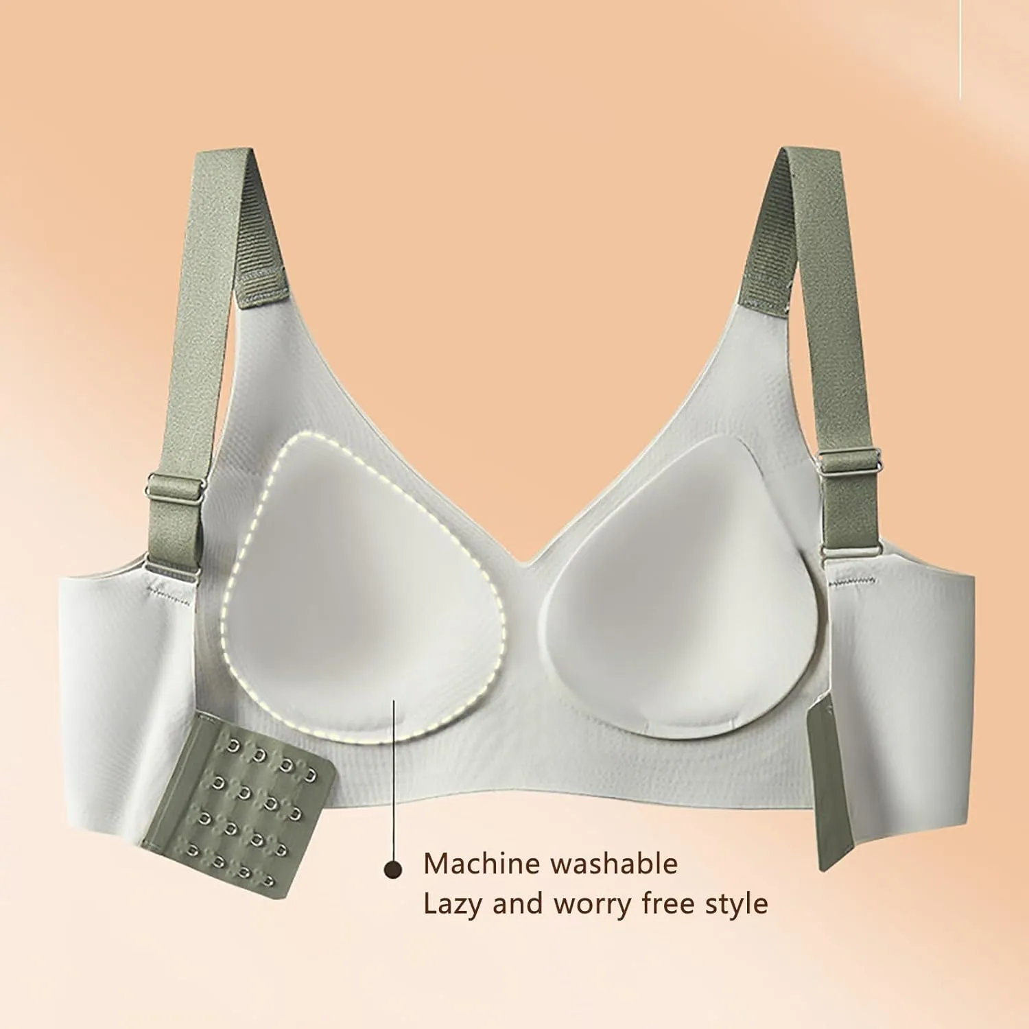 Caralush Bra Lushfitting Comfort Powerful Push-up Seamless Bras,Caralush Bra,Wireless Underwear Bra for Older Women