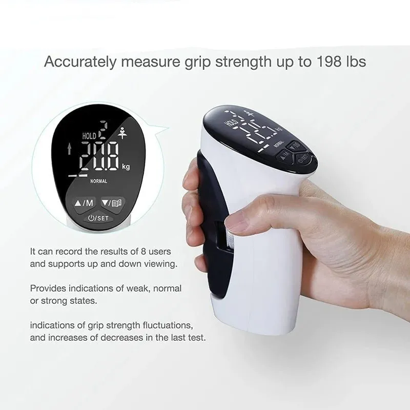 Digital Hand Grip Strengthener - Hand Grip Trainer with Auto-Capturing Digital Hand Dynamometer