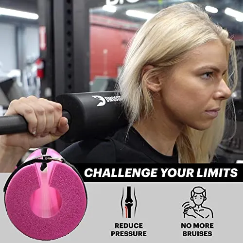 DMoose Barbell Pad, Relief Pressure from Neck, Shoulder, and Provide Lower Back Support, Non-Slip EVA Foam Squat Pad with Safety Straps, Hip Thrust Pad for Squats, Lunges - For Standard & Olympic Bars