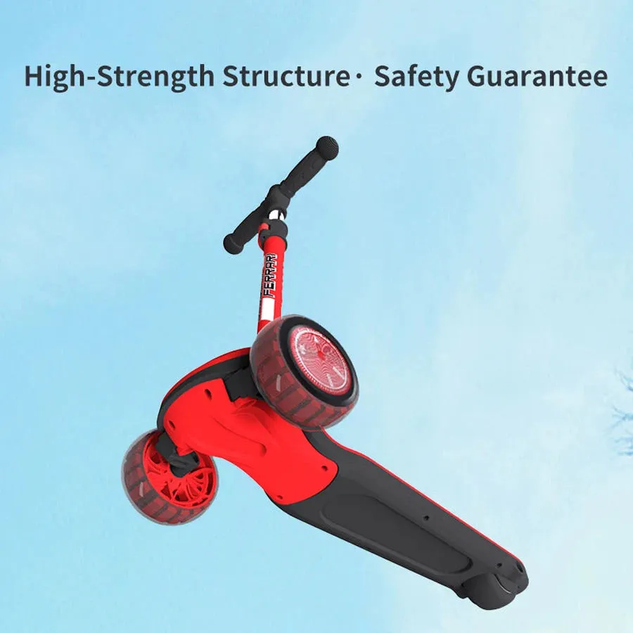 Ferrari Twist Scooter For Kids With Adjustable Height (Red)