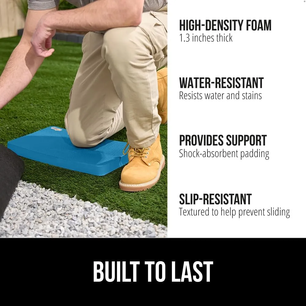 GORILLA GRIP Extra Thick Patent Pending Garden Kneeling Pad, Supportive Soft Foam Knee Cushioning for Gardening, Water Resistant Construction, Bathing Baby, Workout Supplies, Lightweight