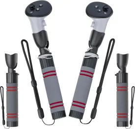 Handle Attachments Compatible with Oculus Quest 2 Controller/Quest 3 Controller/Pro Controller Accessories, VR Gorilla Tag Long Arms Grips for Meta Quest 2 Beat Saber Golf Club Baseball