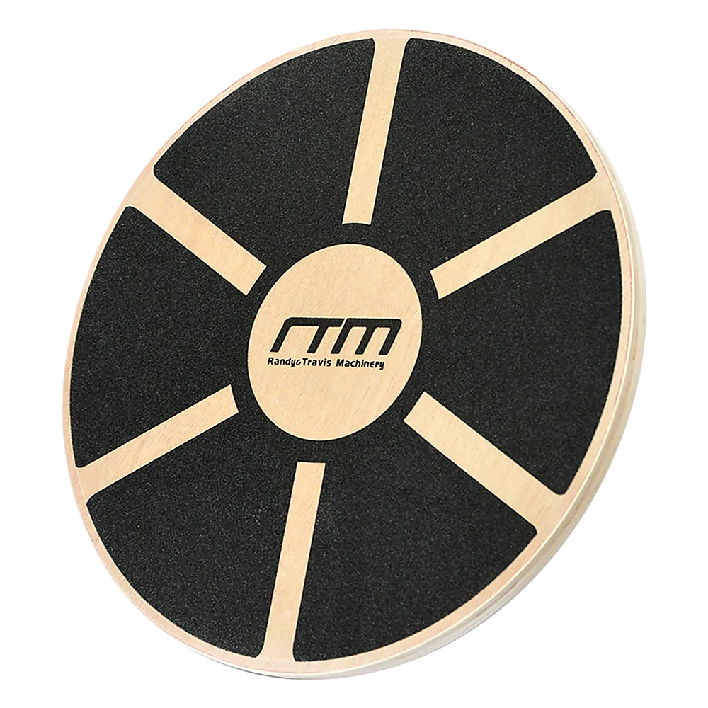 Heavy Duty 15.5" Wooden Balance Board with Non-Slip Pad Fitness