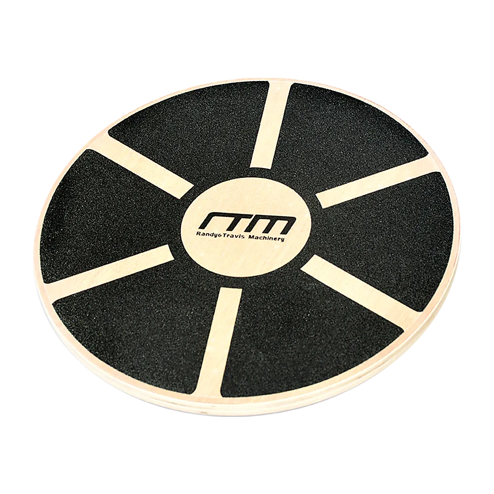 Heavy Duty 15.5" Wooden Balance Board with Non-Slip Pad Fitness