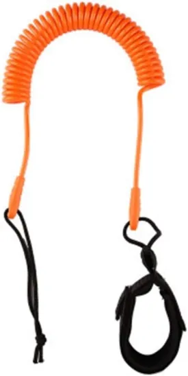 Inflatable Paddle Boards 4 Feet Surfboard Ankle Leash Ankle Leash Surfing Elastic Coiled Stand UP Paddle Board Leg Rope Surf Sup Surf Leash Vacation Must Haves (Color : Orange)
