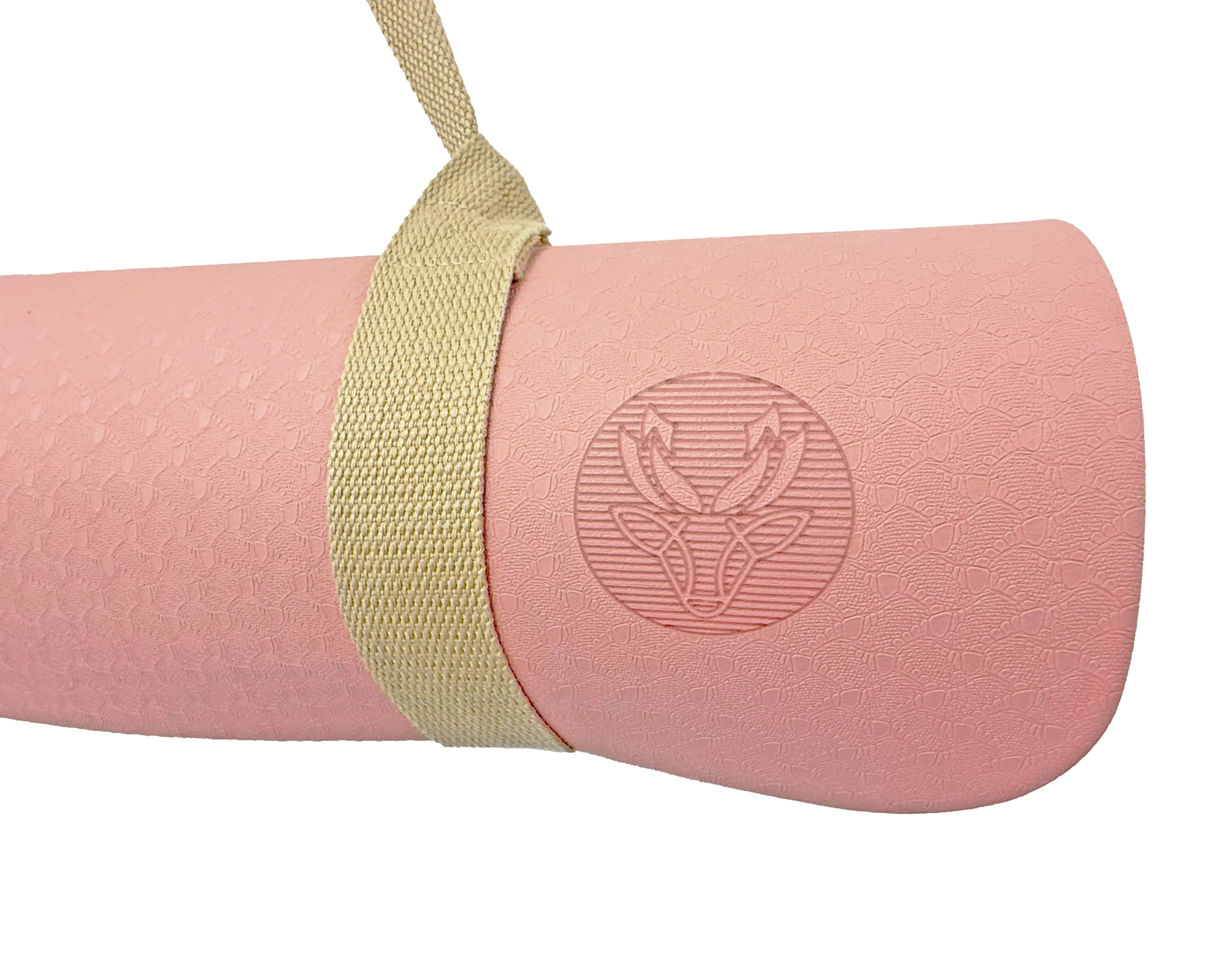 Lotus TPE Non-Slip Namaste Yoga Mat (6mm) Pink