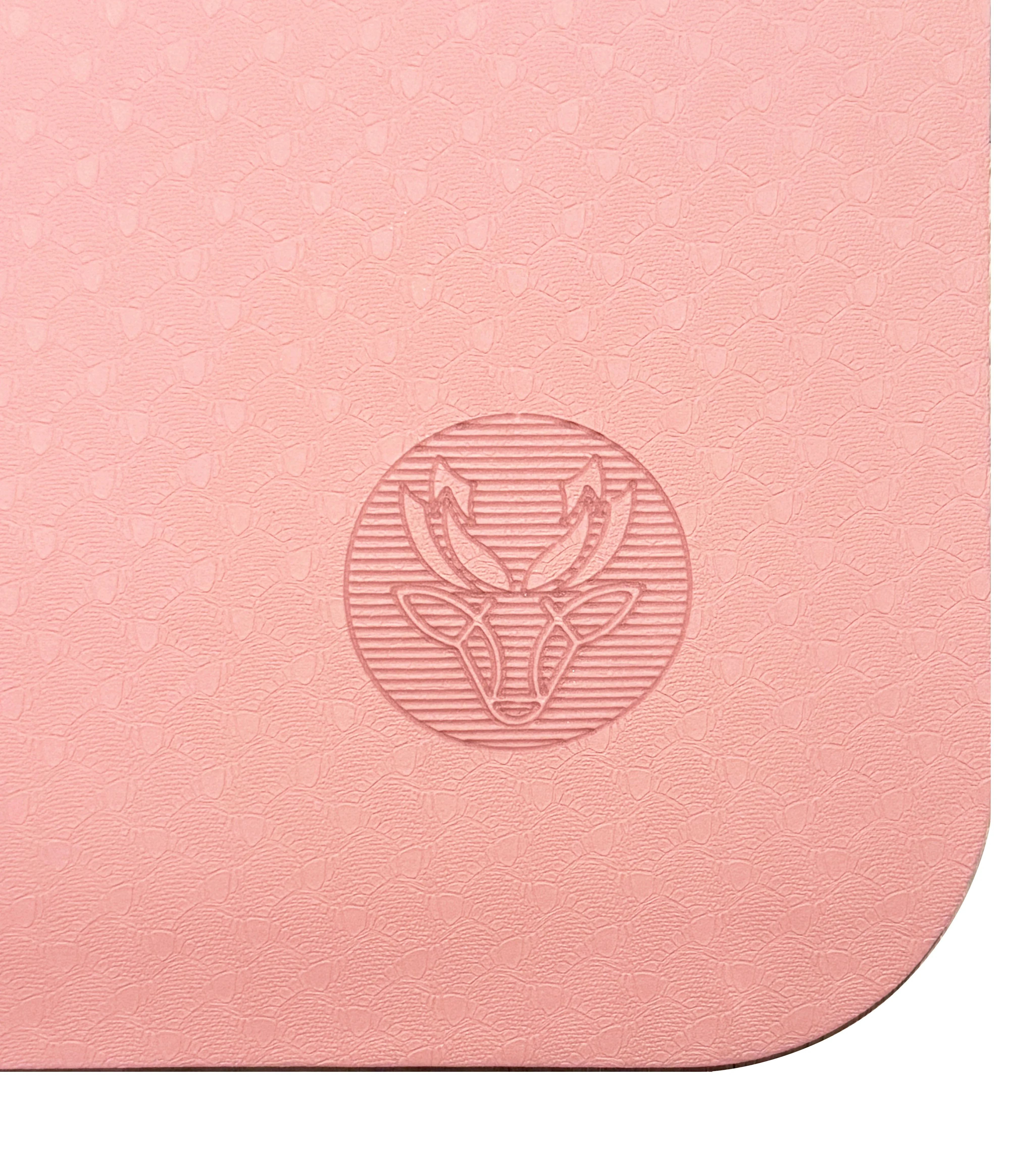 Lotus TPE Non-Slip Namaste Yoga Mat (6mm) Pink