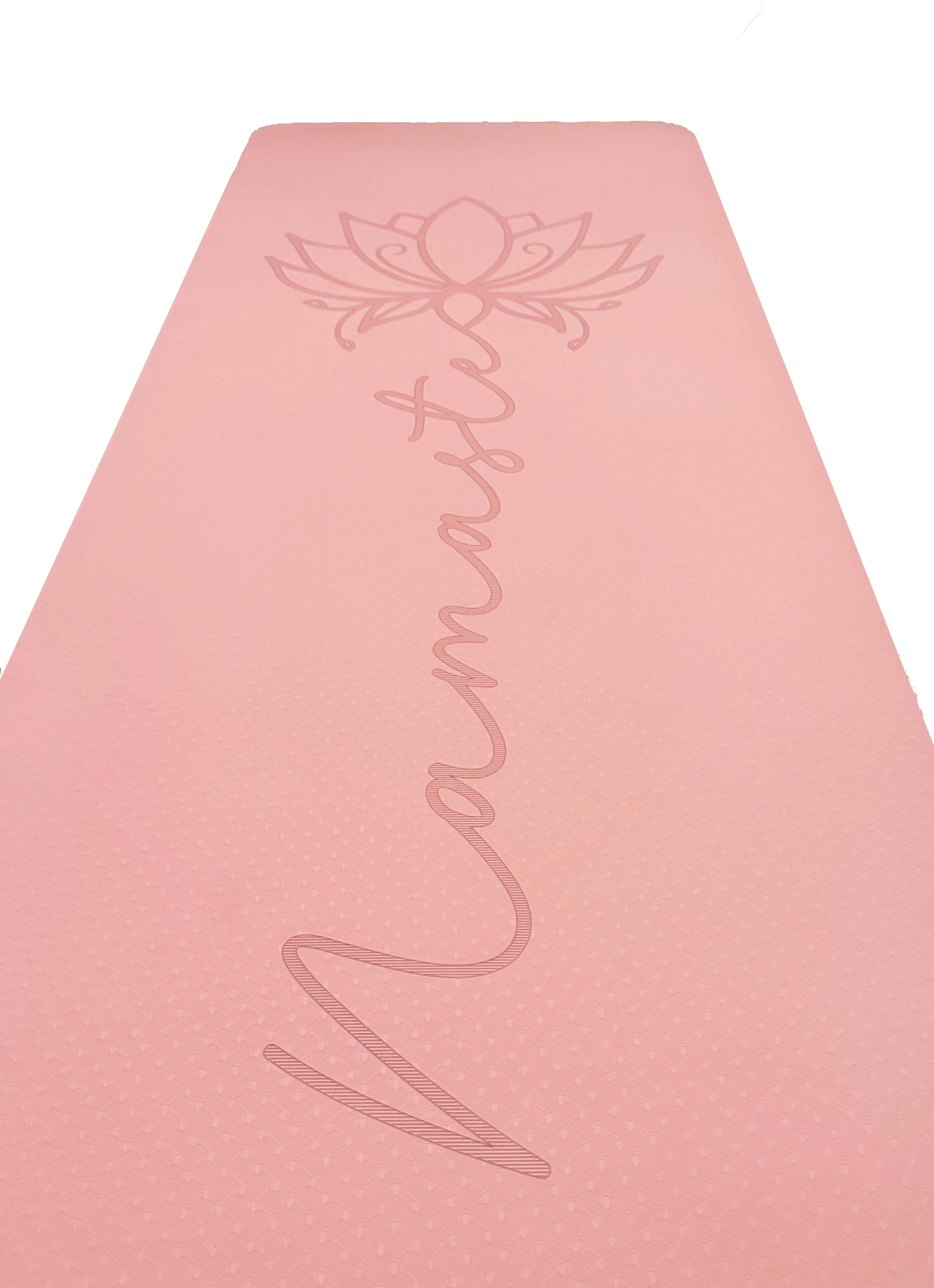 Lotus TPE Non-Slip Namaste Yoga Mat (6mm) Pink