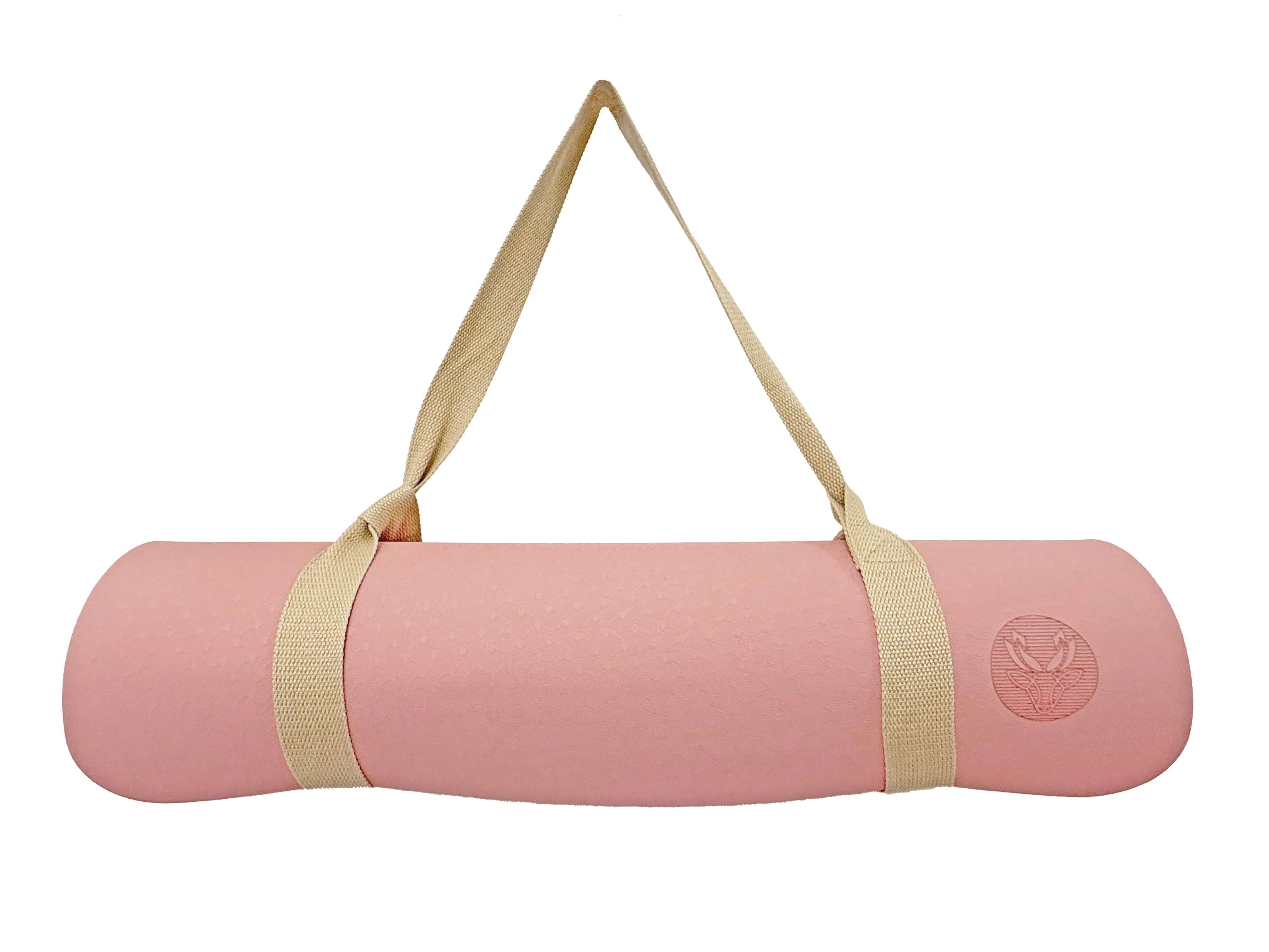 Lotus TPE Non-Slip Namaste Yoga Mat (6mm) Pink