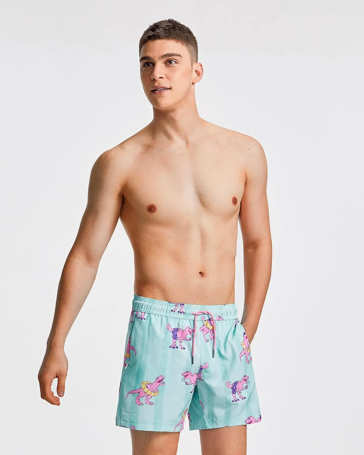 maamgic Mens 5.5 Inch Swim Trunks with Compression Liner Board Shorts Quick Dry Beach Swimwear with Zipper Pockets