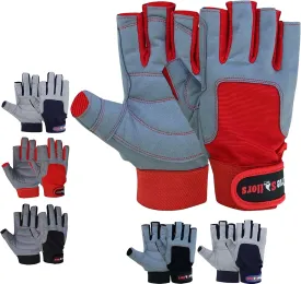 MRX BOXING & FITNESS Sailing Gloves with 3/4 Finger and Grip for Men and Women, Great for Kayaking, Workouts Sailing Glove