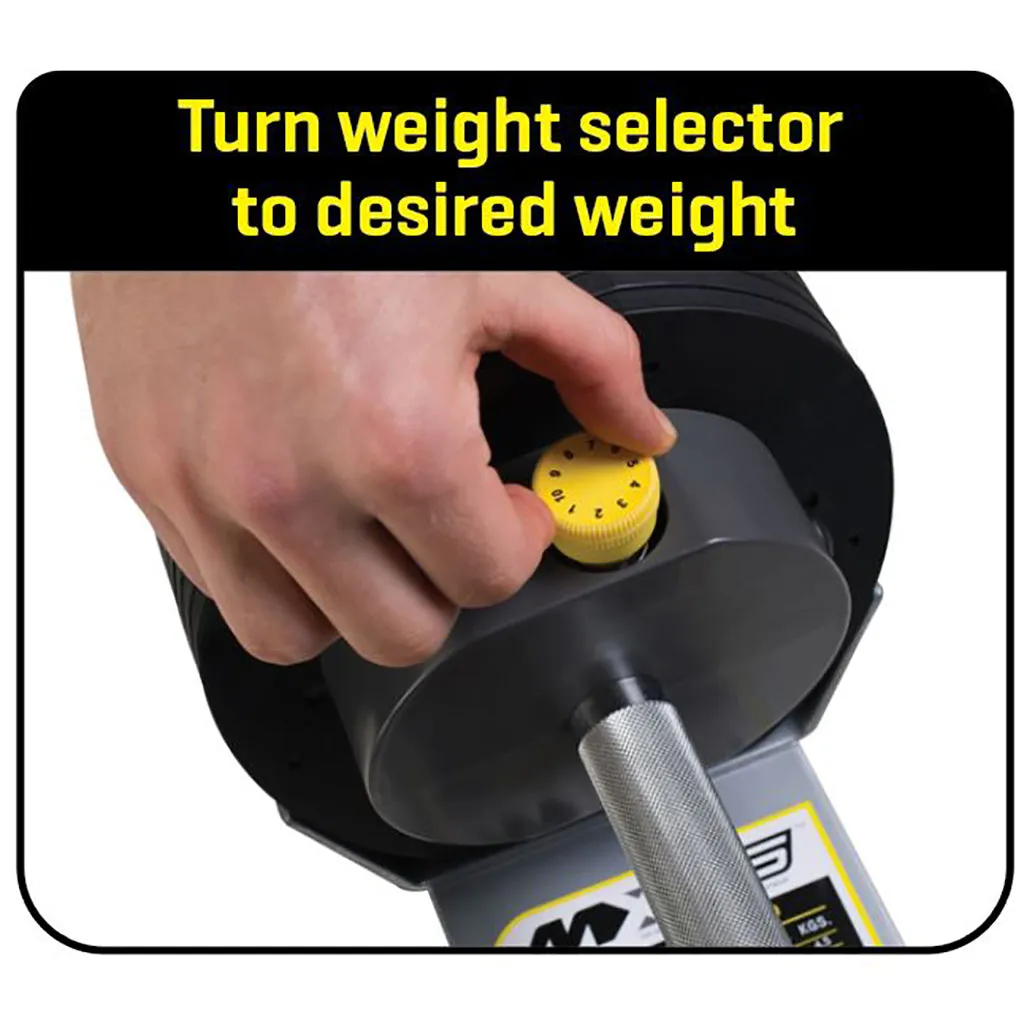 MX Select Adjustable Dumbbells with Stand 10-55lbs - Discontinued
