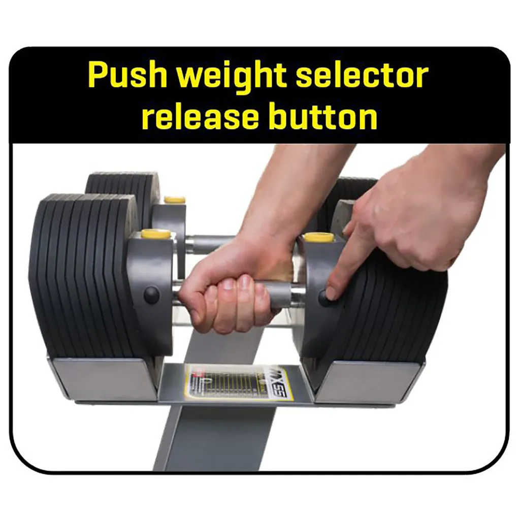 MX Select Adjustable Dumbbells with Stand 10-55lbs - Discontinued