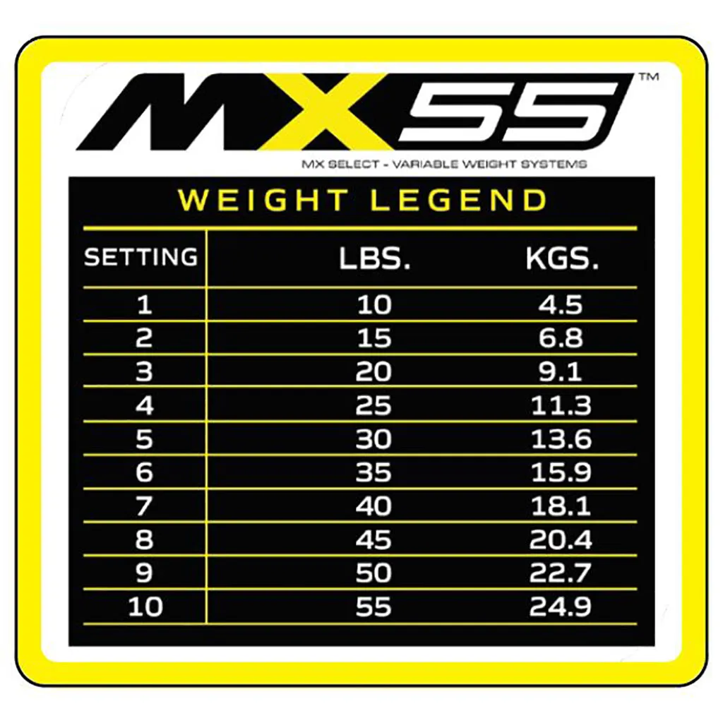 MX Select Adjustable Dumbbells with Stand 10-55lbs - Discontinued