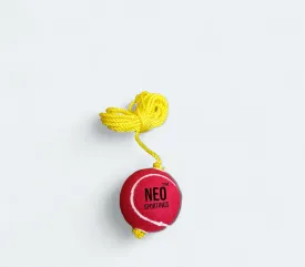 Neo Sportings_Training/Playing/Hanging Heavy Ball_Hard Ball_with 3 mtrs Nylon Rope, for Practice and Drill, Cricket/Baseball/Pet Toy, RedColour, Heavy Ball