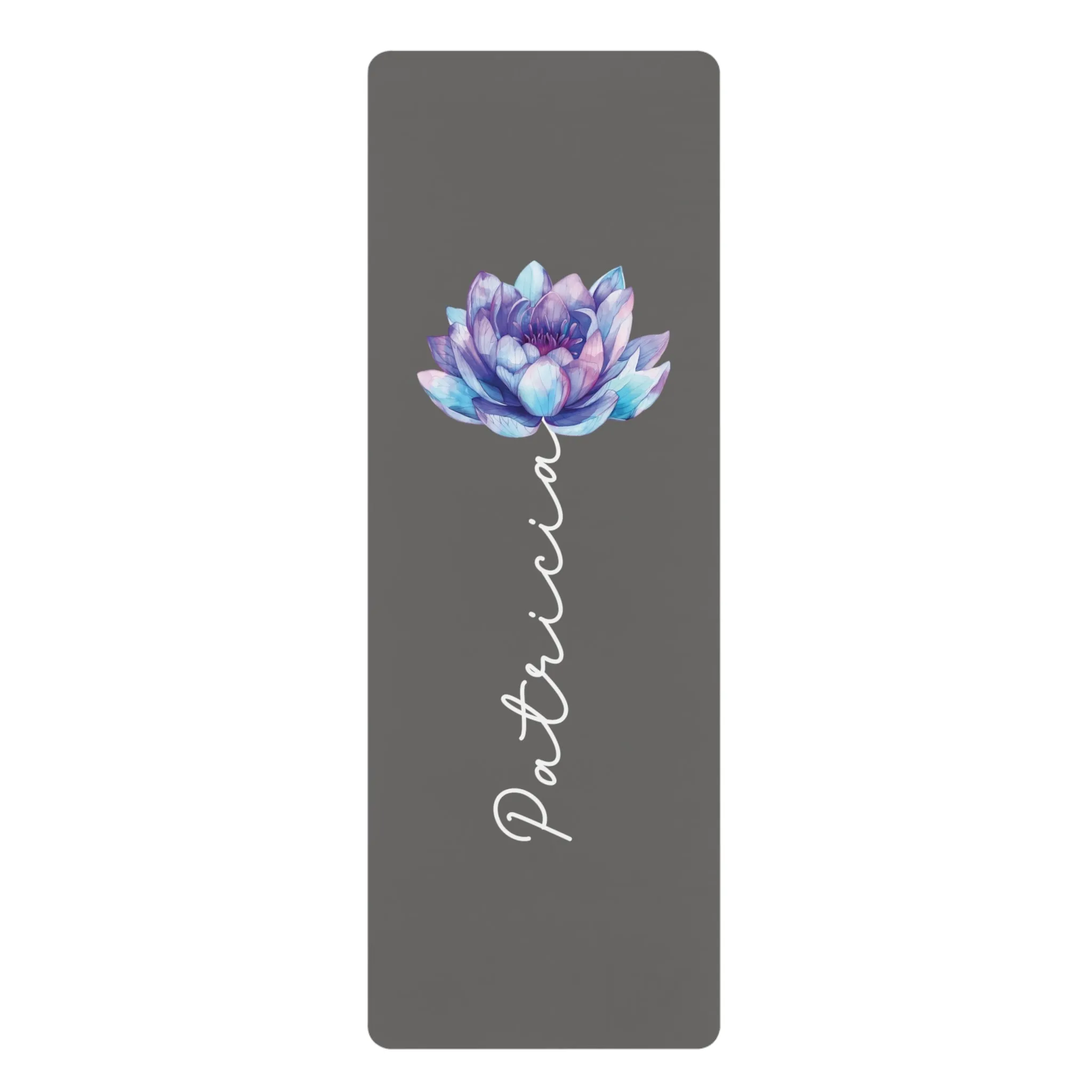 Personalized Yoga Mat | Lotus Watercolor | Non-Slip, Comfort, Extra Stability